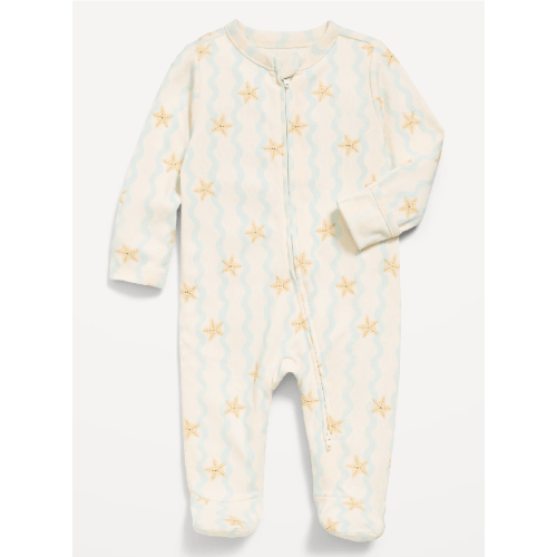 2-Way-Zip Sleep & Play Footed One-Piece for Baby - Starfish