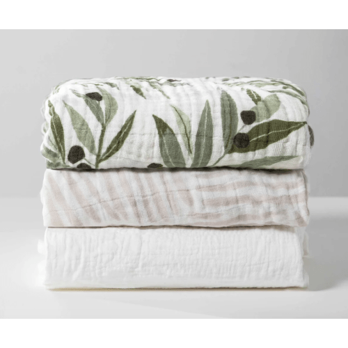 All-Stages Midi Crib Sheet in GOTS Certified Organic Muslin Cotton