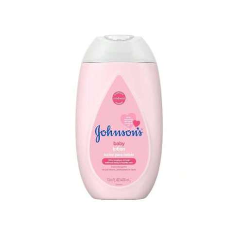 Johnson's Baby Moisturizing Mild Pink Baby Lotion With Coconut Oil For Delicate Baby Skin, Paraben-, Phthalate- & Dye-Free, Hypoallergenic & Dermatologist-Tested, Baby Skin Care, 13.6 Fl.Oz