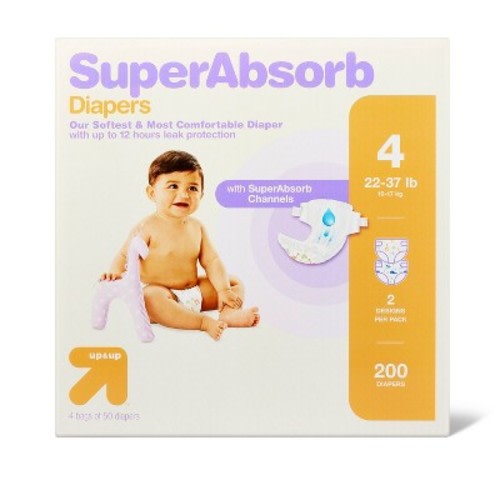 Disposable Diapers Pack - up & up™, Size: 4