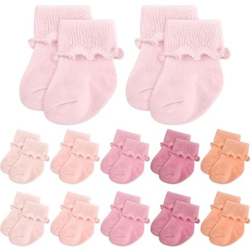 Toulite 12 Pair Preemie Newborn Baby Socks