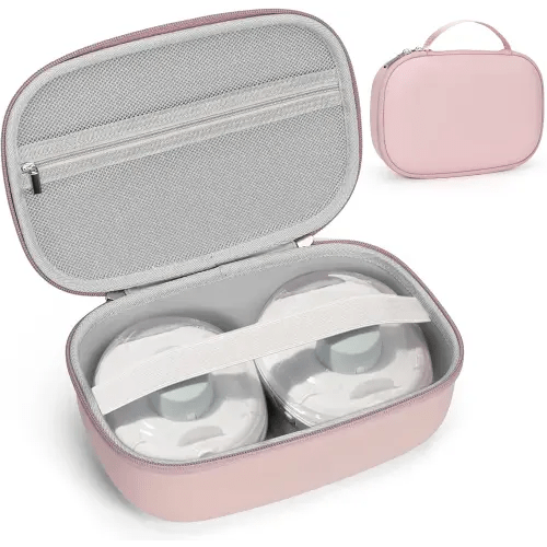 Breast Pumps Carrying Bag Compatible with Most of Wearable Breast Pumps, Hard Shell Wearable Breast Pump Bag with Waterproof Removable Tray, Breast Pump Storage Bag