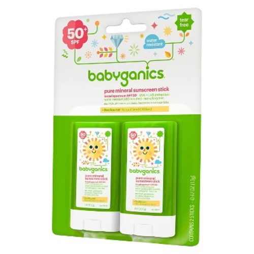 Babyganics SPF 50 Pure Mineral Sunscreen Stick - 2 ct