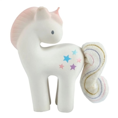 My First Tikiri FairyTales Cotton Candy Unicorn Natural Rubber Rattle with Crinkle Tail by Tikiri Toys, LLC | Barnes & Noble®
