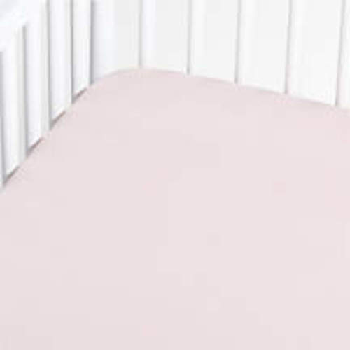 Comfy Tee Whisper Solid Pink 100% Organic Cotton Jersey Baby Crib Fitted Sheet
