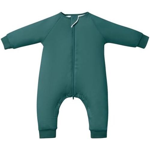 Baby Sleep Sacks with Feet, 1.0 TOG Long Sleeve Wearable Blanket for 0–6M Infants & 2T–4T Toddlers, Soft and Cozy