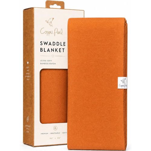Copper Pearl Swaddle Blankets for Newborns | Soft Stretchy Receiving Blankets for Boys and Girls | Large 46 x 46 Inch Baby Blankets | Lightweight and Breathable Swaddles | Midnight