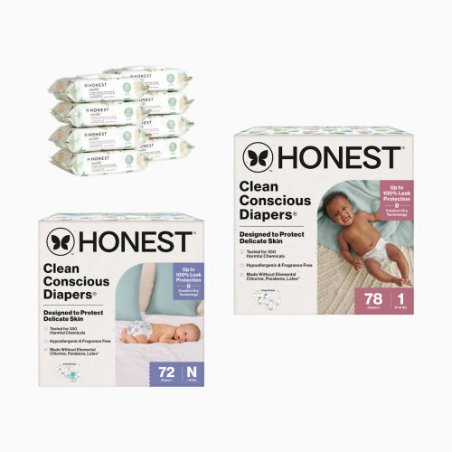 The Honest Company Newborn Diapers & Wipes Starter Bundle - Neutral