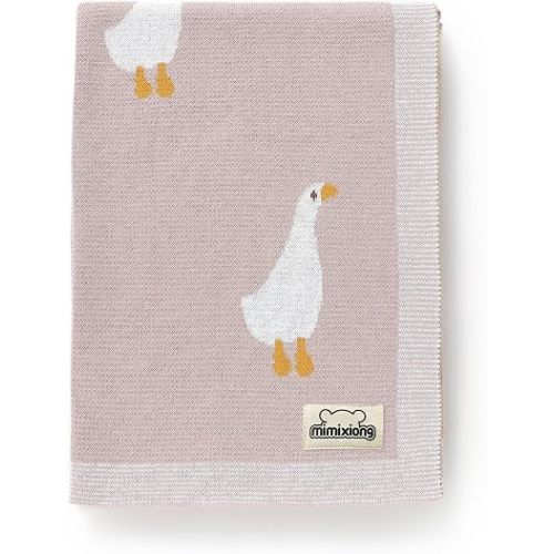 Baby Blanket Knit Receiving Boys Girls Cute Goose Blanket
