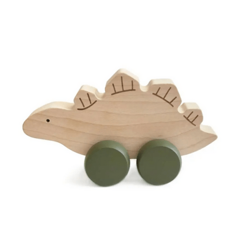 Stegosaurus Wooden Push Toy