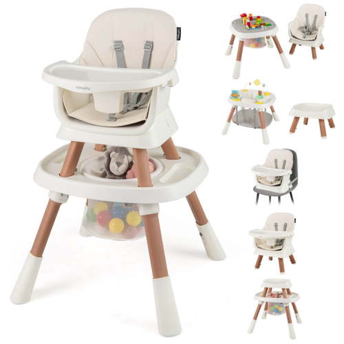 Infans 16-in-1 Baby High Chair with Activity Center Booster Seat Building Block Table