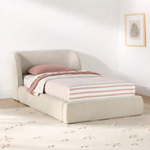 Scout Shelter Blue Upholstered Kids Twin Bed