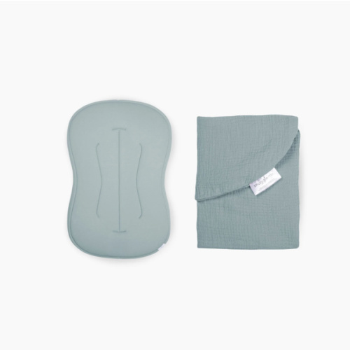 Lounger Curve + Muslin Cover Set | Slate