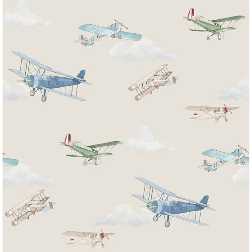 Latitude Run® Aeroplanes Skies Wallpaper | Wayfair