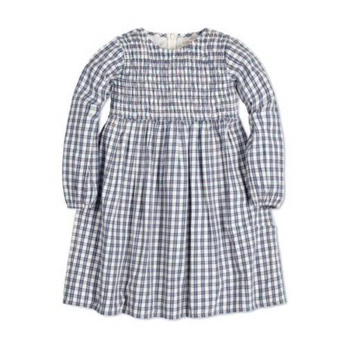 Hope & Henry Girls' Long Sleeve Calvary Twill Smocked Front Dress, Infant, Size: 3-6 months