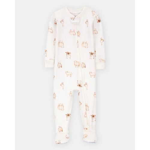 Baby Farm Animals Print PurelySoft Footie 1-Piece Pajamas - Ivory - Carter's | Carter's