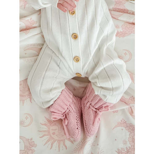 Knitted Booties | Peony – Little and Fern