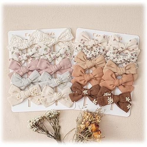 Hair Bows Clips for Girls,20 Pack Handmade Hair Accessories Barrettes Alligator Clips for Baby Toddler Infant School Gifts