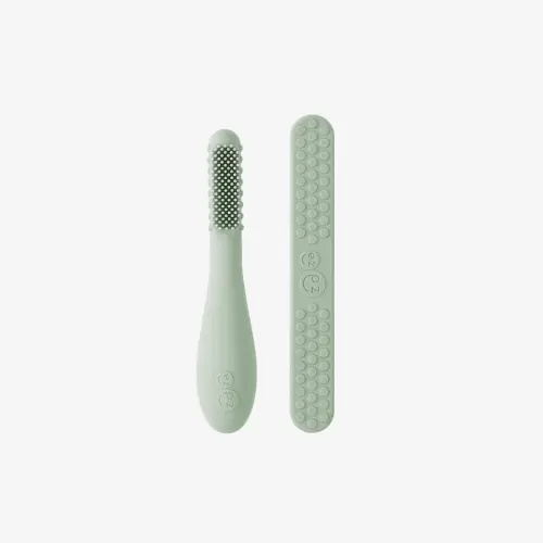 Baby-Led™ Toothbrush + Tongue Depressor - Sage