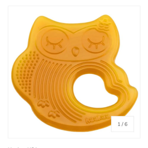Haakaa Sleeping Owl Natural Rubber Teether – HoneyBug