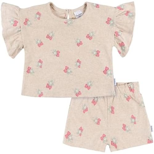Gerber baby-girls Shirt and Shorts Set