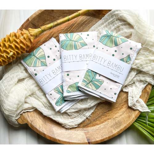 Taro / Kalo Print Baby Burp Cloth - Baby, Newborn, Baby Shower, Layette, Mom to Be Gift - Hawaii Baby Gift - Made on Maui