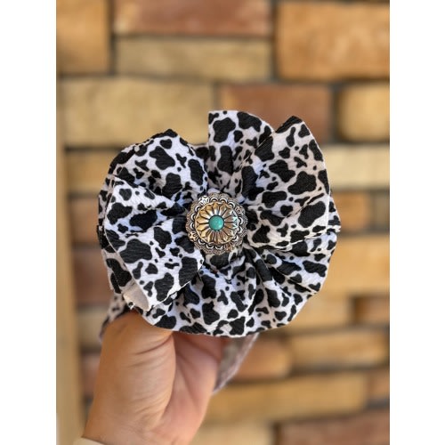 Cow Print Messy Headwrap
