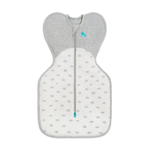 Love to Dream Swaddle, small, White Mint Cloud, tog 1.5
