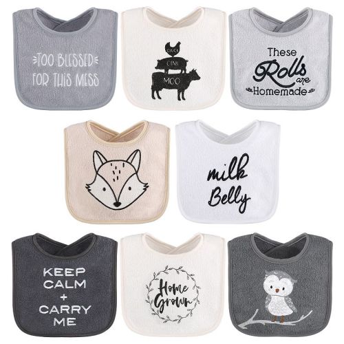 The Peanutshell 8-Pack Sayings Terry Bibs