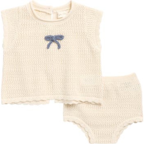 Scallop Knit Top & Bloomers Set, 3-6M