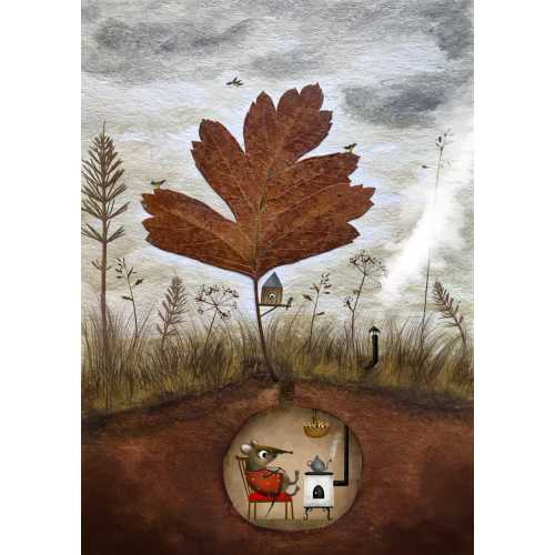 Kettle on, feet up / fine art print of my illustration
