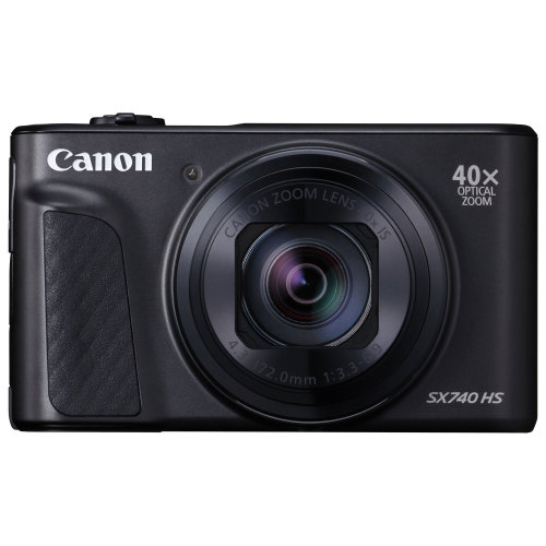 Canon PowerShot SX740 HS Wi-Fi 20.3MP 40x Optical Zoom Digital Camera with Case - Black