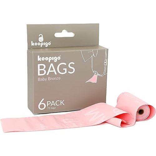 Compostable Disposable Diaper Bags | 6 Rolls, 72 Leak-Proof, XL Biodegradable Baby Poop Bags | Eco-Friendly Diaper Trash Bags for Home, Travel, Pet Waste | Odor-Free Essentials for Newborns,