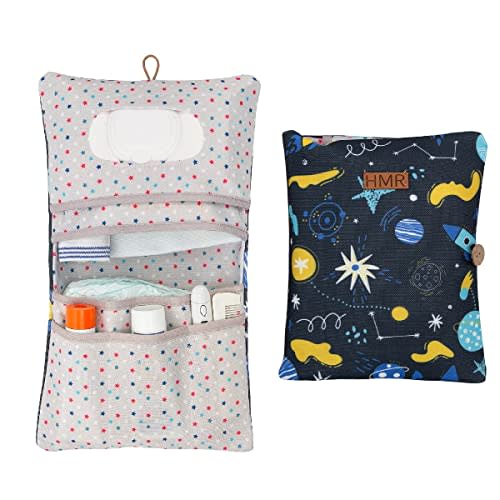 HAMUR Baby Diaper Bag Organizer – Travel-Friendly, Compact & Foldable | Stroller Pouch for Newborn Essentials – Must-Have for Boys & Girls (Space)