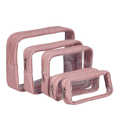 TSA Approved 5-Piece Diaper Bag Organizer Pouch Set Clear Waterproof TPU Kids Toiletry Storage Set Travel Packing Clutch Cube Bags for Baby Nursing