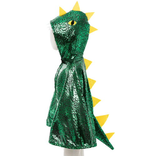 Toddler Dragon Cape Green Metallic