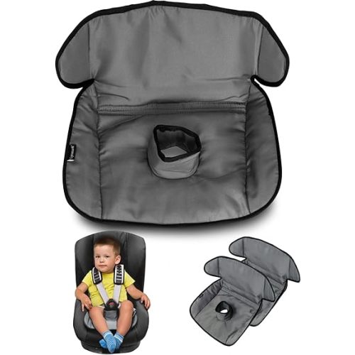 Car Seat Protector for Potty Training | Piddle Pad Cover from Crumbs, Spillages, Nappy Leaks & Toilet Training | Fits All Carseat & Buggy, Age: 6m-4 Years Old | Keeps Seat Clean & Dry! (Grey)Pack of 2