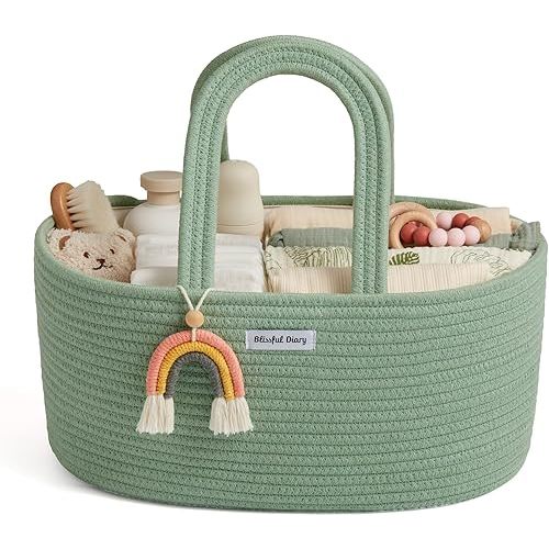 Blissful Diary Baby Diaper Caddy Organizer (Green)