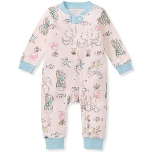 3-6 months Burt's Bees Baby Baby Girls' Sleep and Play Pajamas zipped jumpsuit