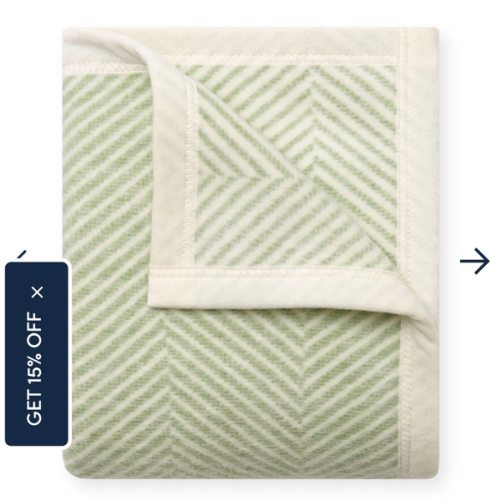 Harborview Herringbone Sprout Green Mini Blanket