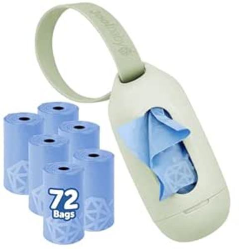 Jool Baby Disposable Diaper Bag Dispenser (Sage) + 6 Refill Rolls (Lavender-Scented) - Attaches to Stroller or Diaper Bag for On-the-Go Convenience