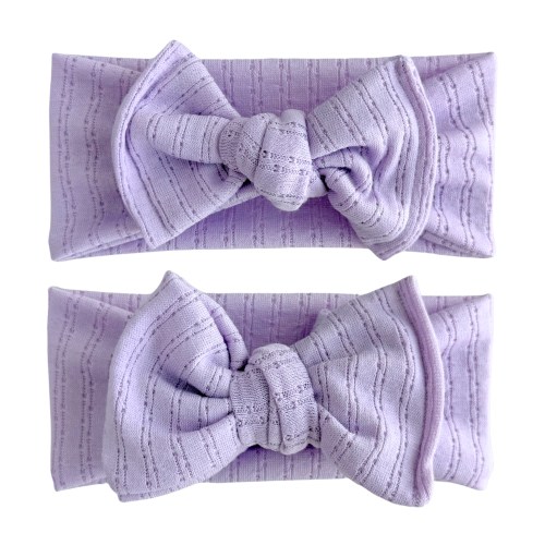 Sweet Lilac Pointelle Baby Headband