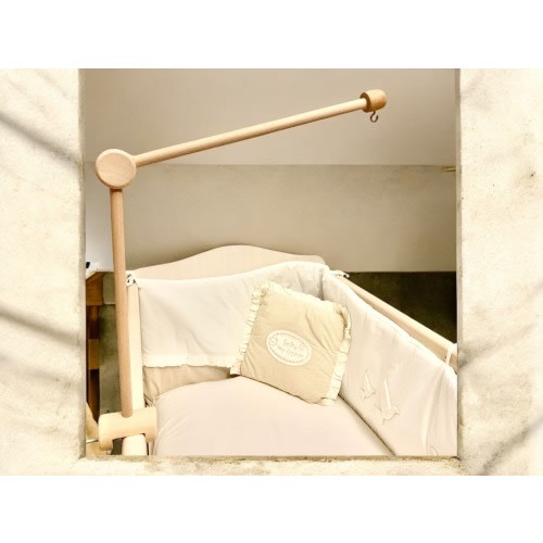 Montessori Crib Mobile Hanger, Natural Wood Mobile Holder
