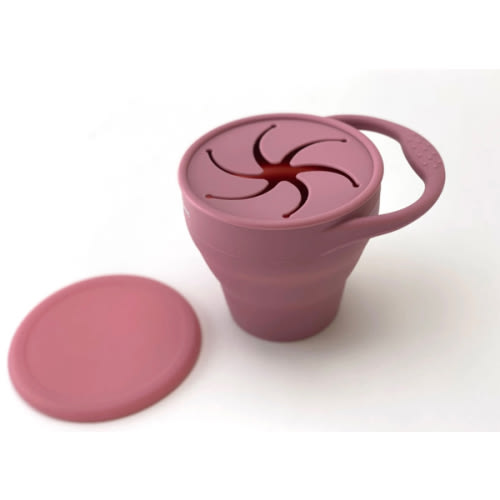 Collapsable Silicone Snack Cup – Woodchuck - otterlove by Platinum Pure | Premium Platinum Silicone Products for Babies & Toddlers