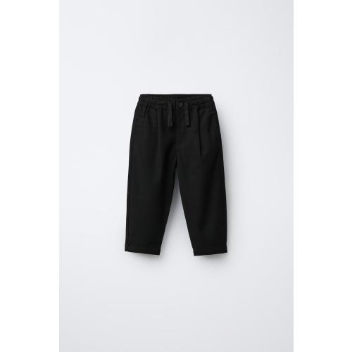 SOFT TOUCH CHINO PANTS - Black | ZARA United States
