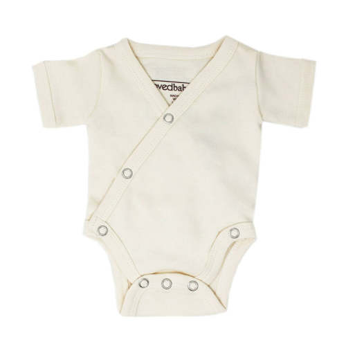 Buttercream | Organic Short-Sleeve Kimono Bodysuit Preemie-NB