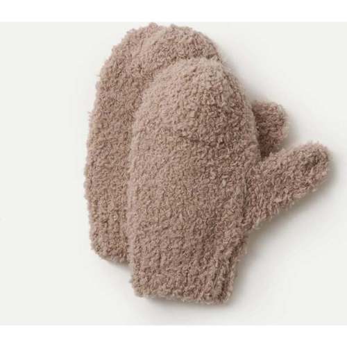 Fuzzy Mittens, Taupe - 7AM Enfant | Maisonette