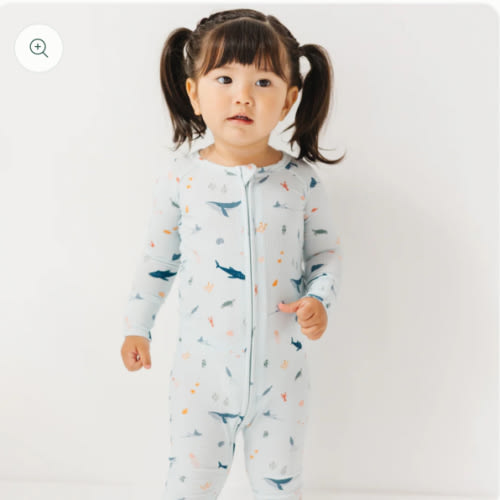 Under The Sea Small Ribbed Zip Romper