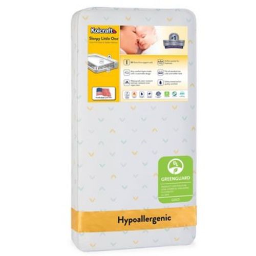 Kolcraft Sleepy Little One Crib and Toddler Mattress: Firm Feel, 5" Thickness, Waterproof Cover, Continuous Coils