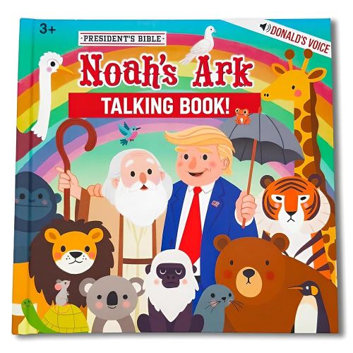 President's Bible: Hear Trump's Voice Tell Noah's Ark - Kids Bible Easy to Read, Hardcover Book with Interactive Buttons, Childrens Christian Gift, AI Voice Audio